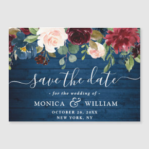 White Roses Lace Save the Date Magnetic Card