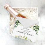 White Roses Maid of Honor Proposal Card<br><div class="desc">Pop the question with this lovely card! Easily edit the name and the message on the back - then add to cart!</div>