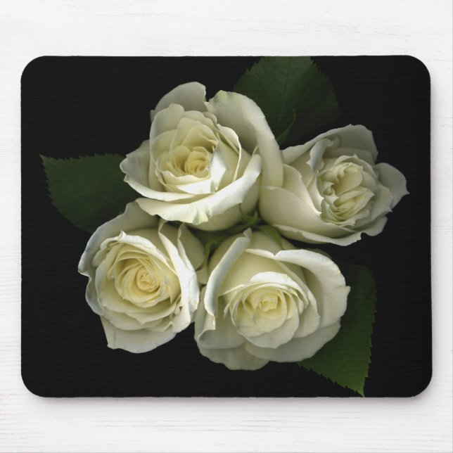 White Roses Mousepad (Front)