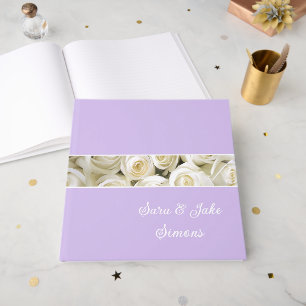 White Roses Non-Foil Foil Guest Book
