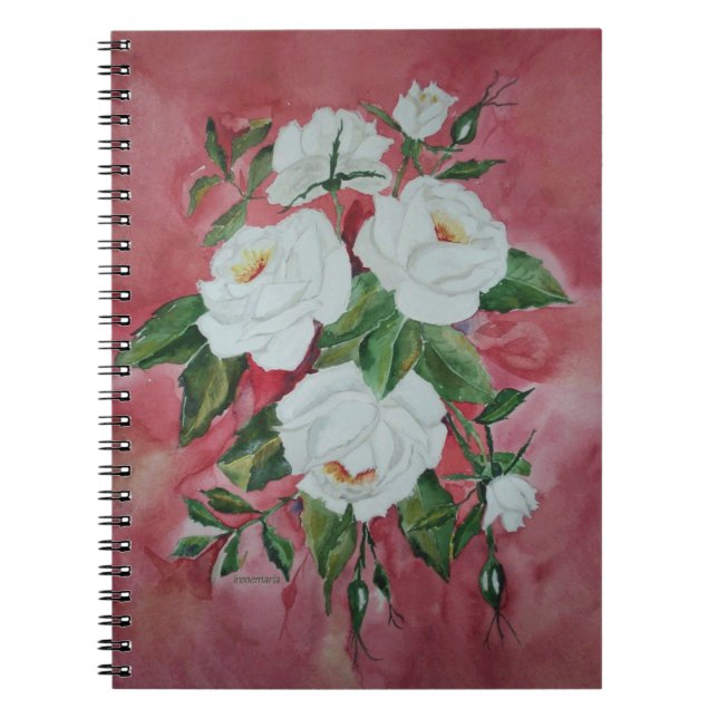 White roses note book (Front)