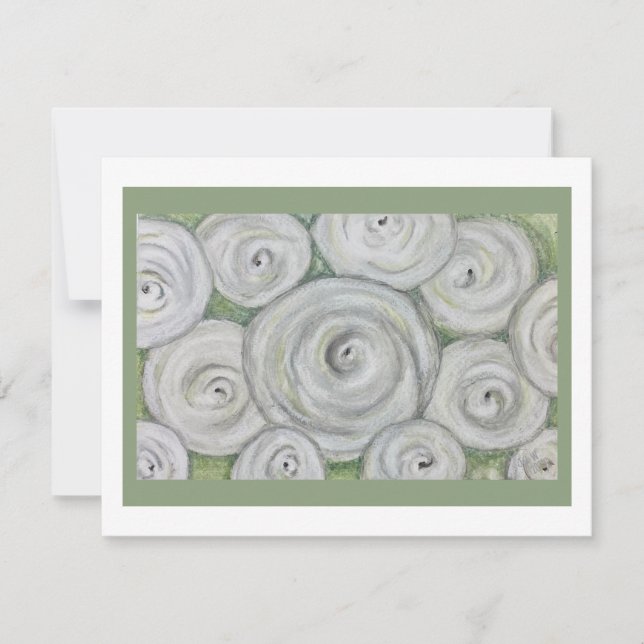 White Roses Note card (Front)