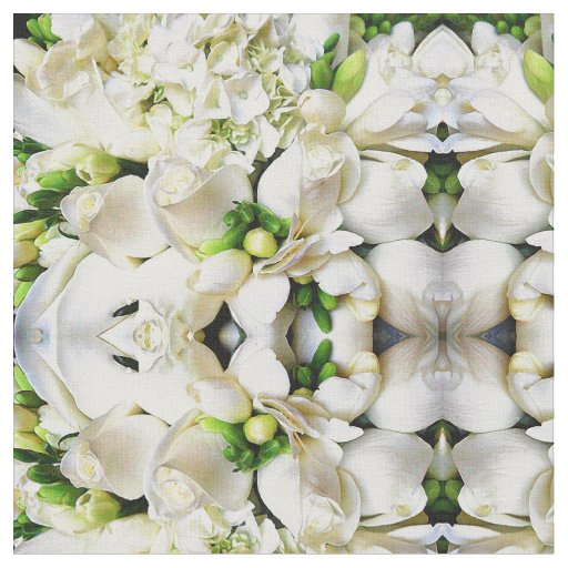 White-Roses of Love Fabric