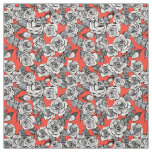 White roses pattern fabric