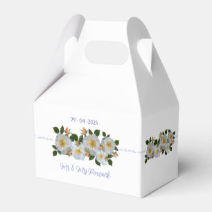 White roses Personalized Favor Boxes