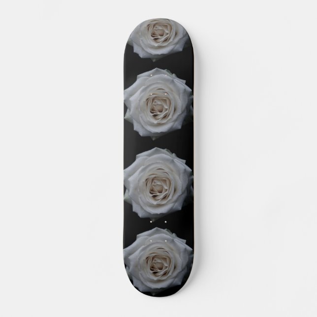 White roses skateboard deck (Front)