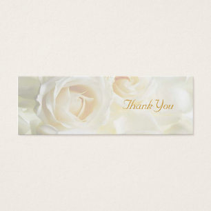 White Roses Thank You Wedding Favor Tag