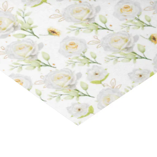 White Roses Tissue Paper