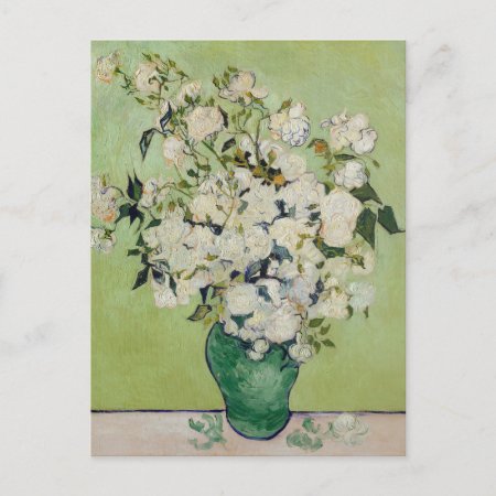 White Roses Van Gogh Fine Art Postcard