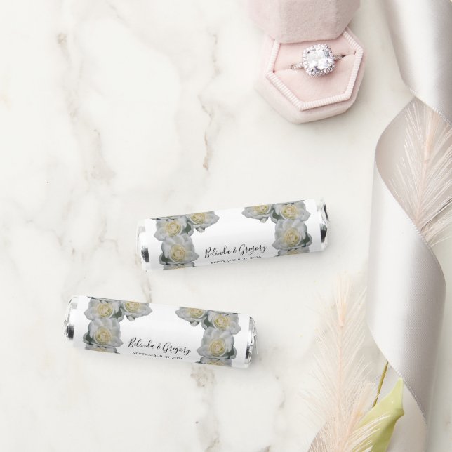 White Roses Wedding Breath Savers® Mints (Wedding)
