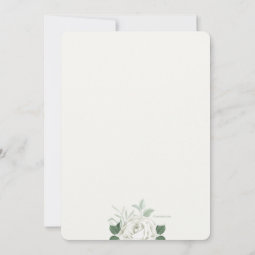 White Roses Wedding Invitation | Zazzle