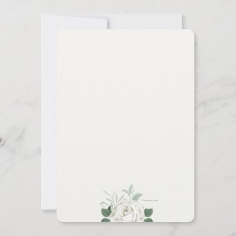 White Roses Wedding Invitation | Zazzle