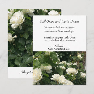 White Roses Wedding Invitation