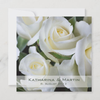 White Roses • Wedding Invitation