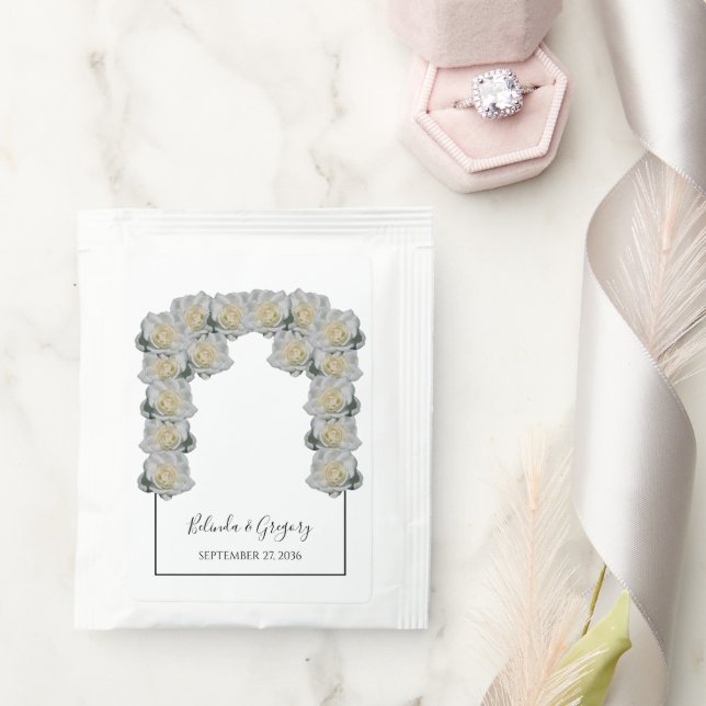 White Roses Wedding  Tea Bag Drink Mix (Wedding)