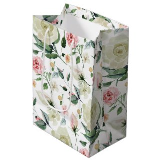 White Roses with Pink Seamless Clear