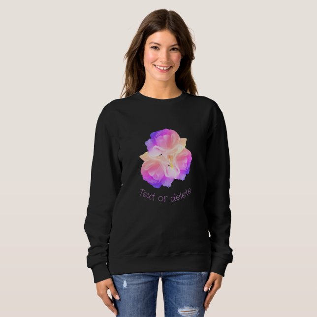 White Roses With Raindrops Bouquet Personalized  Sweatshirt (Front Full)