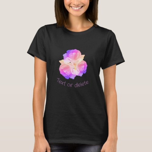 White Roses With Raindrops Bouquet Personalized T_Shirt
