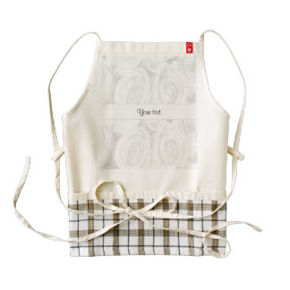 White Roses Zazzle HEART Apron