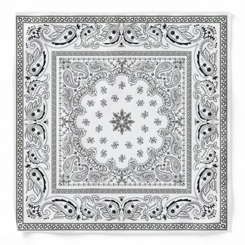 White Rosette Bandanarama Bandana