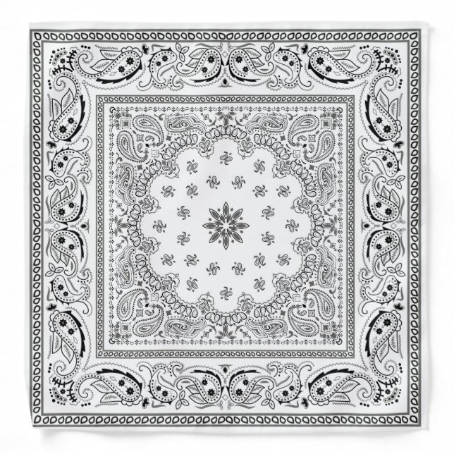 White Rosette Bandanarama Bandana (Front)