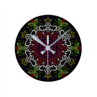 White rosette flower clock