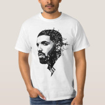 White Round Neck Drake Fan T-Shirt – Canadian Sing