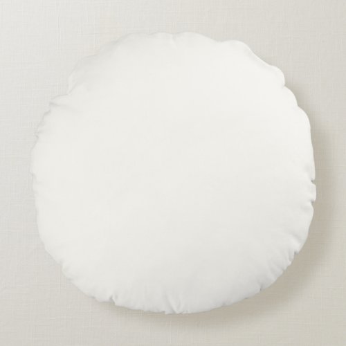 White Round Pillow