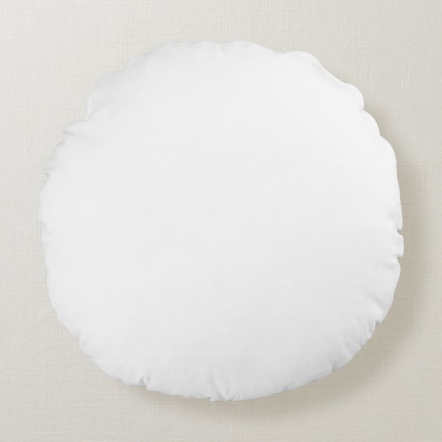 White Round Throw Pillow (16") (Front)