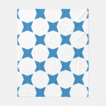White & Royal Pastel Blue Star Pattern Design