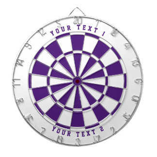 White & Royal Purple | Wide-Spaced Sports Font Dart Board