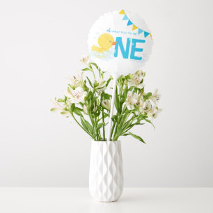 White Rubber Duck ONE 1st Birthday Centerpiece Balloon