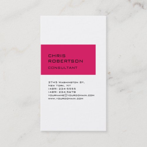 White Ruby Red Attractive Charming Business Card