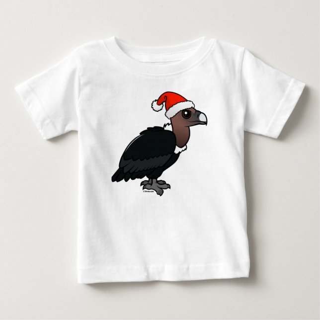 White-rumped Vulture Santa Baby T-Shirt (Front)
