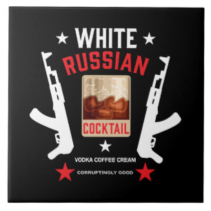 White Russian Cocktail Ceramic Tile