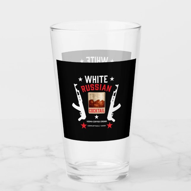 White Russian Cocktail Glass (Front)