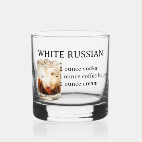 White Russian Vodka Recipe Cocktail Whiskey Glass
