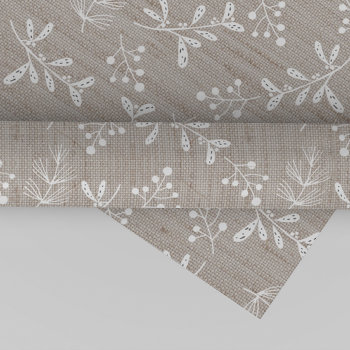 White Rustic Floral Christmas Wrapping Paper by ChristmasPaperCo at Zazzle