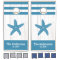 White rustic wood teal starfish family beach house
