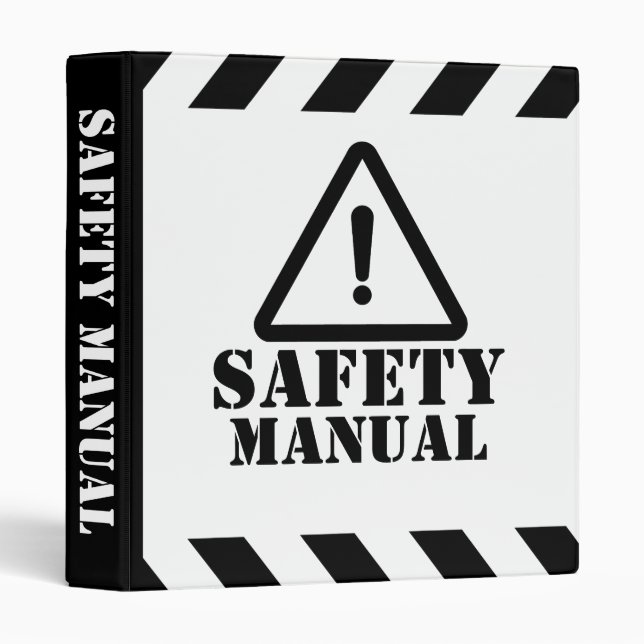 White Safety Manual 3 Ring Binder (Front/Spine)