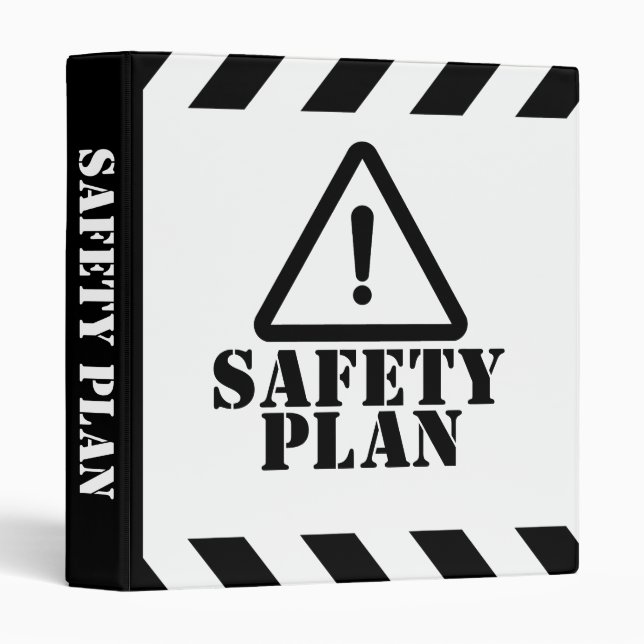 White Safety Plan 3 Ring Binder (Front/Spine)