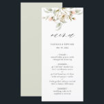 White Sage Blush Elegant Floral Wedding Menu<br><div class="desc">For more advanced customization of this design,  please click the BLUE DESIGN TOOL BUTTON above!  Matching items are also available.</div>