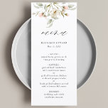 White Sage Blush Elegant Floral Wedding Menu<br><div class="desc">For more advanced customization of this design,  please click the BLUE DESIGN TOOL BUTTON above!  Matching items are also available.</div>