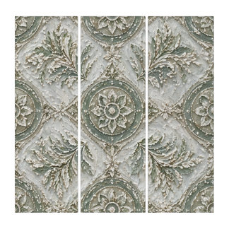 White Sage Energetic Cleansing Pattern Triptych