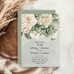 White Sage Green Floral Gold 40th Birthday Invitation<br><div class="desc">Celebrate 40 fabulous years with this sophisticated floral invitation. Soft green tones and ivory blooms create a calming,  elegant design ideal for a refined birthday dinner or afternoon gathering. A lovely way to mark a beautiful life milestone.</div>