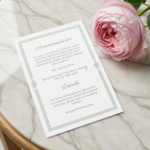 White & Sage | Minimalist Script Wedding Details