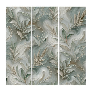 White Sage — Seamless Renewal Textile Field Triptych