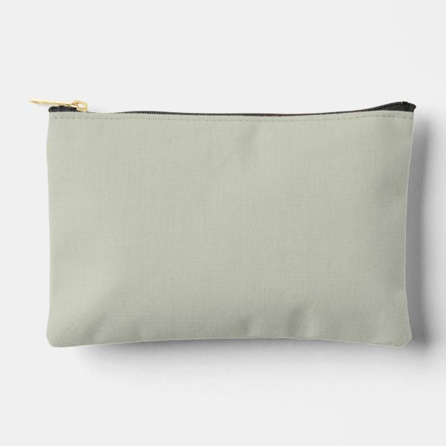 White Sage Solid Color Accessory Pouch (Front)
