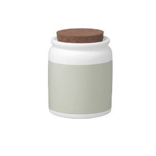 White Sage Solid Color Candy Jar