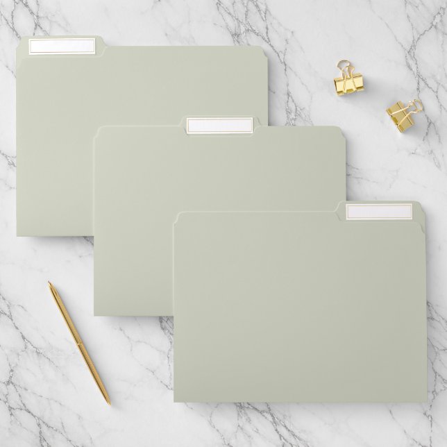 White Sage Solid Color File Folder (Set)